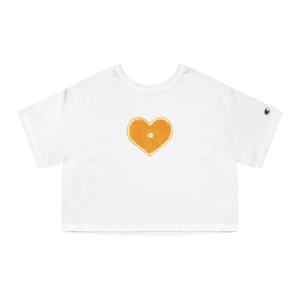 Orange Heart, Summer Vintage Cropped Tees